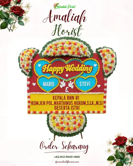 Papan Bunga Pernikahan Waplau